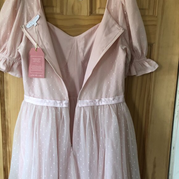 NWT Ivy City Co Ballerina Tulle Midi Dress in Pink - Sz L - Picture 11 of 13